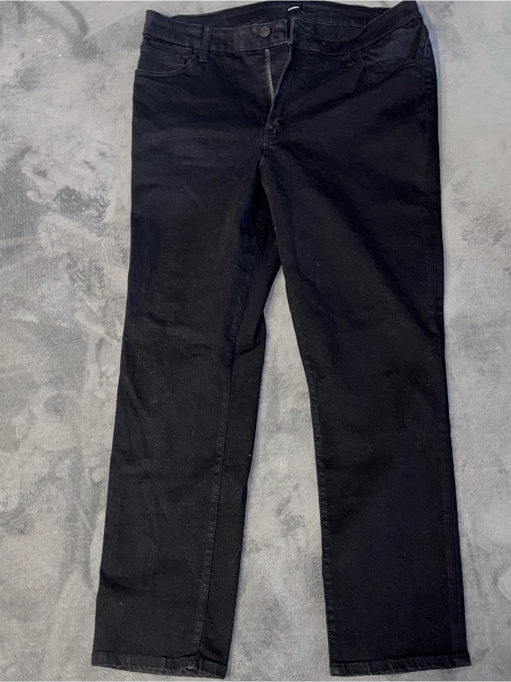 Express Men’s Black Denim Jeans Size 36x30 Straight Slim Leg